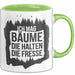 Outdoor Wandern Sarkasmus Tasse Geschenk Ich Mag Bäume Grün Trendation