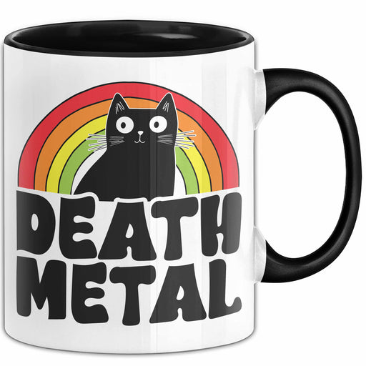 Death Metal Tasse Geschenk Katze Becher Geschenkidee Humor Katzen-Liebhaber Trendation