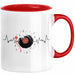 Schallplatte Geschenk Vinyl Herzschlag Vintage Retro Musik DJ Geschenk Kaffee-Becher Rot Trendation