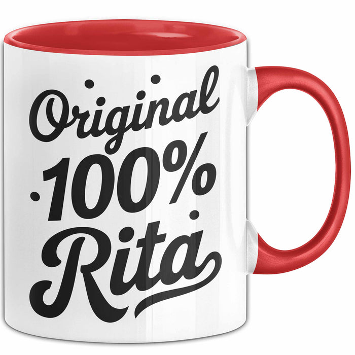 Rita Tasse Geschenk Original 100% Rita Geschenkidee Geburtstag Rot Trendation