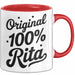 Rita Tasse Geschenk Original 100% Rita Geschenkidee Geburtstag Rot Trendation