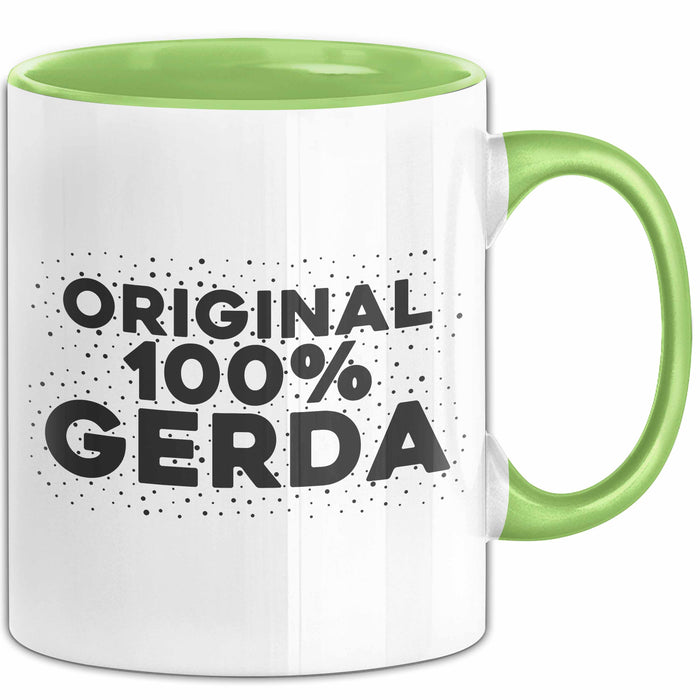 Gerda Tasse Original 100% Gerda Geschenk Grün Trendation