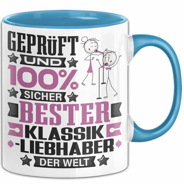 Klassikliebhaber Geschenk Lustiger Spruch für Klassikliebhaber Geschenkidee Bester Klassikliebhaber Der Welt Blau Trendation