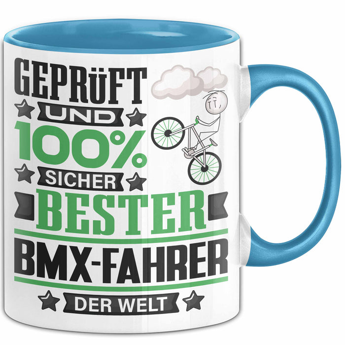 BMX-Fahrer Geschenk Lustiger Spruch für BMX-Fahrer Geschenkidee Bester BMX-Fahrer Der Welt Blau Trendation