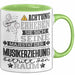 Musikerziehung Geschenk Tasse Lustiger Spruch Erheben Sie Sich Der Musikerziehung Betritt den Raum Grün Trendation