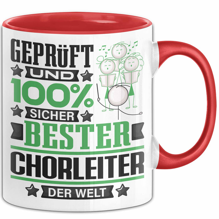 Chorleiter Geschenk Lustiger Spruch für Chorleiter Geschenkidee Bester Chorleiter Der Welt Rot Trendation