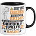 Discgolf-Spieler Geschenk Tasse Lustiger Spruch Erheben Sie Sich Der Discgolf-Spieler Betritt den Raum Schwarz Trendation