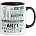 Arzt Geschenk Tasse Lustiger Spruch Erheben Sie Sich Der Arzt Betritt den Raum Schwarz Trendation