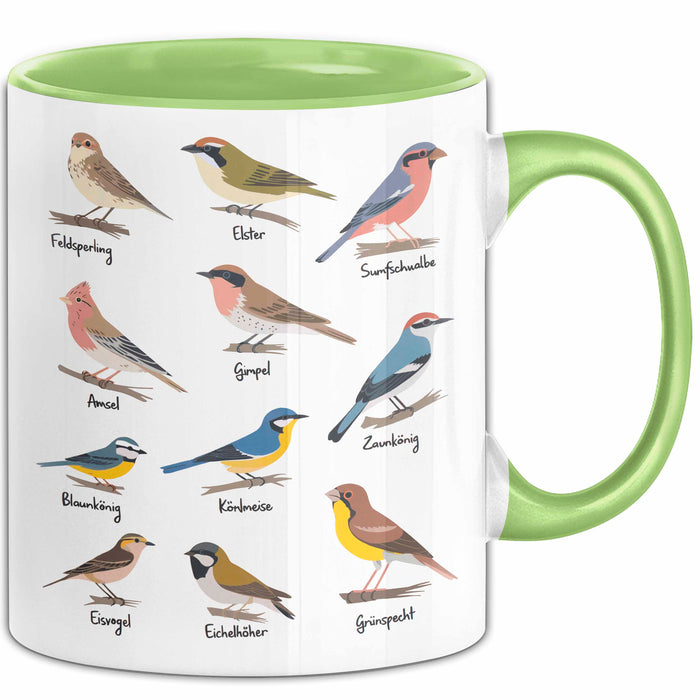 Garten Vögel Tasse Geschenk Lustige Geschenkidee Spruch Grün Trendation