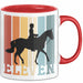 Tasse Geschenk Eleven Retro Pferd Spruch Lustiger Becher Rot Trendation