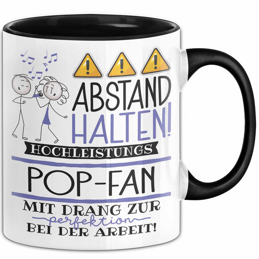 Pop-Fan Tasse Geschenk Lustig Abstand Halten Hochleistungs-Pop-Fan Mit Drang Zur Perfektion Bei Der Arbeit Trendation