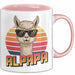 Vatertag Tasse Geschenk Alpapa Alpaka für Papa Spruch Rosa Trendation