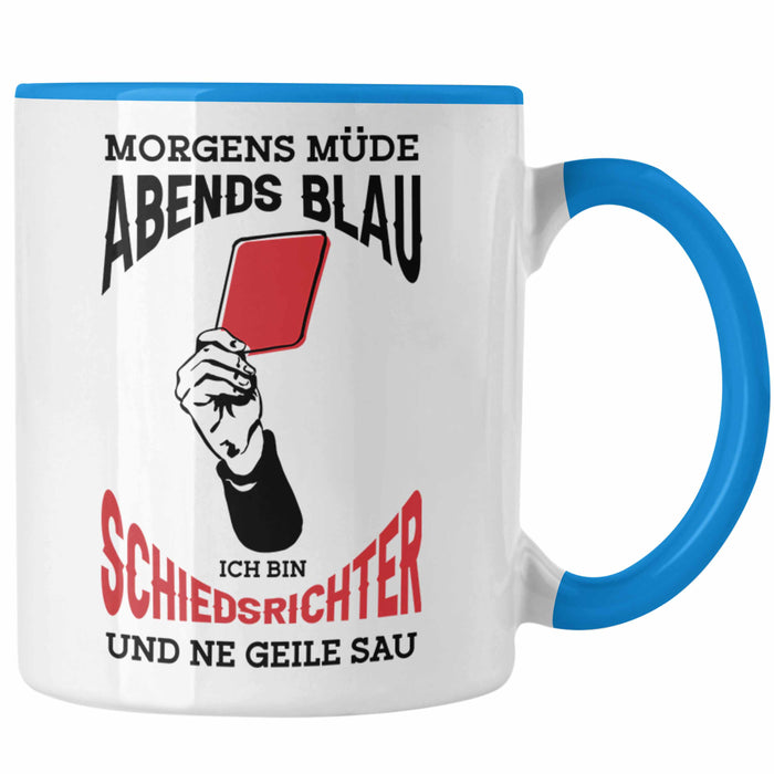 Schiedsrichter Tasse Geschenk für Schiedsrichter mit Spruch Blau Trendation