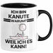 Kanute Geschenk Tasse Lustiger Spruch Ich Bin Kanute Warum Weil Ich Es Kann Geschenkidee Bester Kanute Geburtstag Kaffee-Becher Trendation