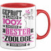 Zoologe Geschenk Lustiger Spruch für Zoologe Geschenkidee Bester Zoologe Der Welt Rot Trendation