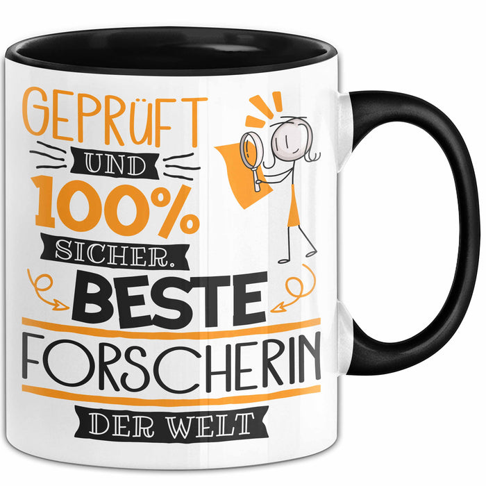 Beste Forscherin Der Welt Tasse Geschenk für Eine Forscherin Geprüft Und Sicher Geschenkidee Geburtstag Weihnachten Trendation