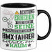BMX-Fahrer Geschenk Tasse Lustiger Spruch Erheben Sie Sich Der BMX-Fahrer Betritt den Raum Schwarz Trendation
