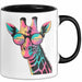 Giraffe Mit Sonnenbrille Tasse Geschenk Lustige Geschenkidee Spruch Schwarz Trendation