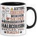 Halbcousin Geschenk Tasse Lustiger Spruch Erheben Sie Sich Der Halbcousin Betritt den Raum Schwarz Trendation
