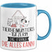 Tierheimunterstützerin Geschenk Tasse Becher Die Frau Die Allen Kann Geschenkidee für eine Tierheimunterstützerin Lustig Blau Trendation