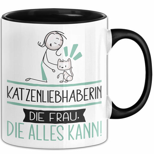 Katzenliebhaberin Geschenk Tasse Becher Die Frau Die Allen Kann Geschenkidee für eine Katzenliebhaberin Lustig Trendation