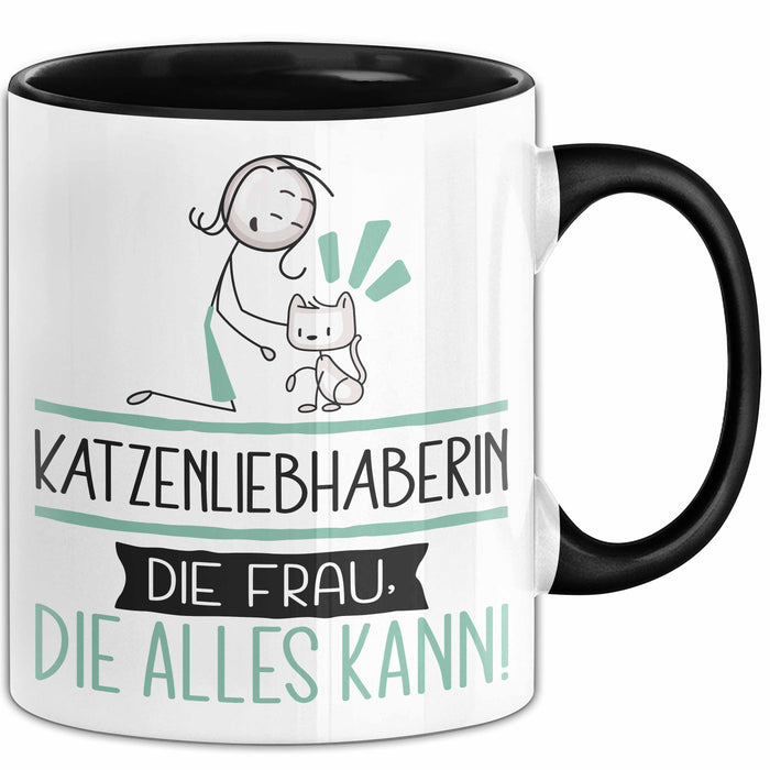 Katzenliebhaberin Geschenk Tasse Becher Die Frau Die Allen Kann Geschenkidee für eine Katzenliebhaberin Lustig Trendation