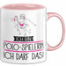 Geschenk für Polo-Spielerin Tasse Lustige Geschenkidee Geburtstag Ich Bin Polo-Spielerin Ich Darf Das Rosa Trendation