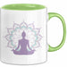 Yoga Liebhaber Tasse Geschenkidee für Zen Posen Suchende Grün Trendation