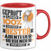 Abenteurreisender Geschenk Lustiger Spruch für Abenteurreisender Geschenkidee Bester Abenteurreisender Der Welt Rot Trendation