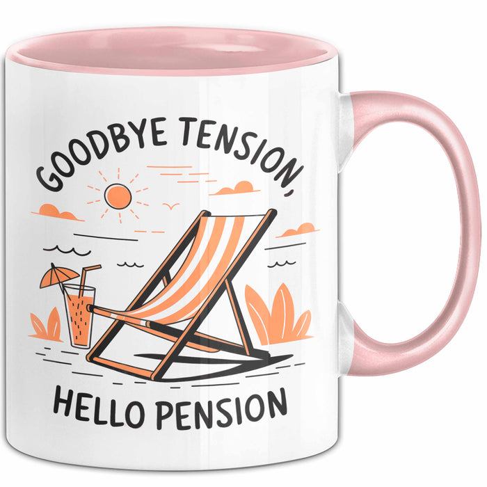Ruhestand Tasse Geschenk Lustige Geschenkidee Spruch Für Entspanntes Leben Liebhaber Rosa Trendation