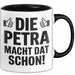 Petra Tasse Geschenk Die Petra Macht Dat Schon Geschenkidee Becher mit Name Schwarz Trendation