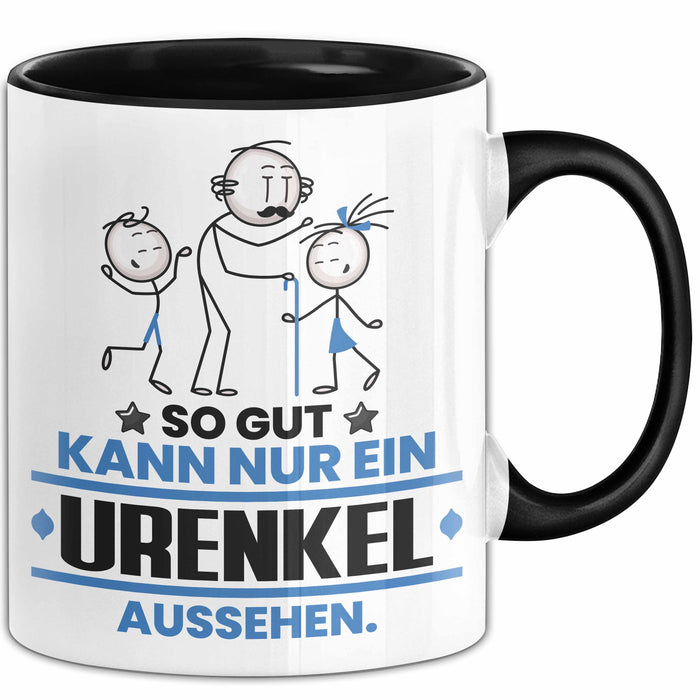 Urenkel Geschenk Tasse So Gut Kann Nur Ein Urenkel Aussehen Geschenkidee Kaffee-Becher Schwarz Trendation