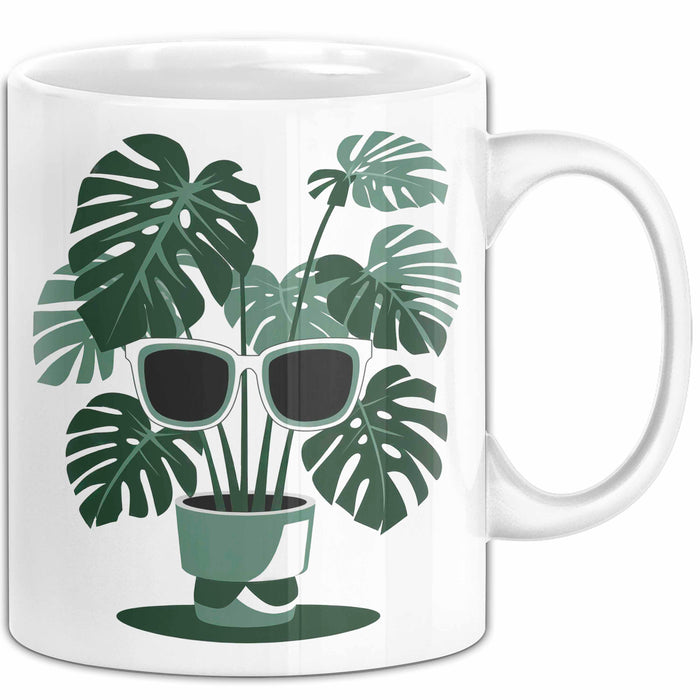 Pflanzenmama Tasse Geschenkidee für Zimmerpflanzen Pflegerin Weiß Trendation