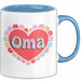 Oma Tasse Geschenkidee Oma Herz Liebende Familie Nana Blau Trendation
