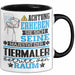 Tiermaler Geschenk Tasse Lustiger Spruch Erheben Sie Sich Der Tiermaler Betritt den Raum Schwarz Trendation