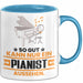 Pianist Geschenk Tasse So Gut Kann Nur Ein Pianist Aussehen Geschenkidee Kaffee-Becher Blau Trendation