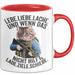 Sarkastische Katze Tasse Geschenk Lustige Geschenkidee Lebe Liebe Lache Rot Trendation