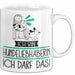 Geschenk für Hundeliebhaberin Tasse Lustige Geschenkidee Geburtstag Ich Bin Hundeliebhaberin Ich Darf Das Weiß Trendation