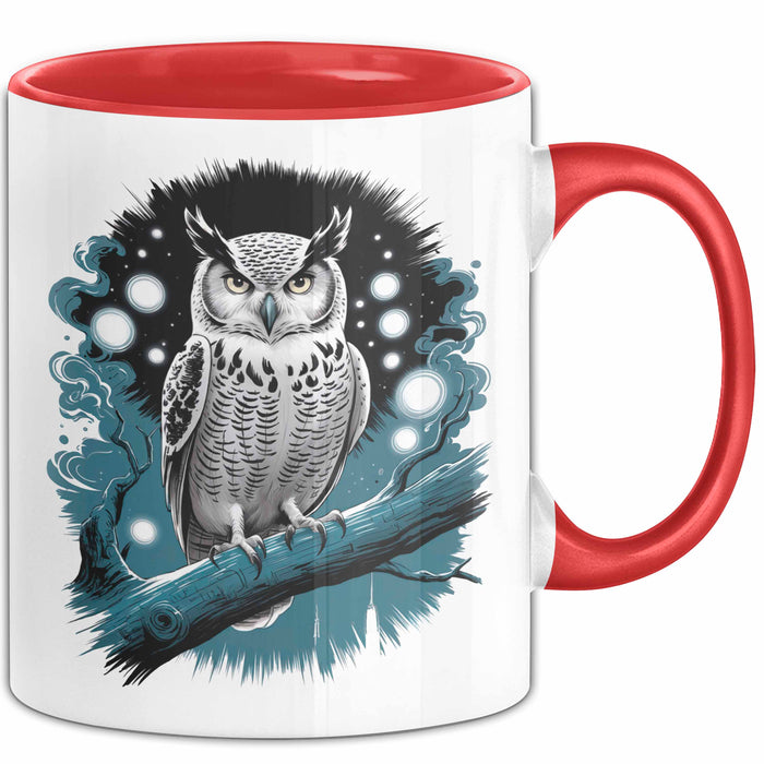 Eule Tierliebhaber Tasse Geschenk Lustige Geschenkidee Spruch Rot Trendation