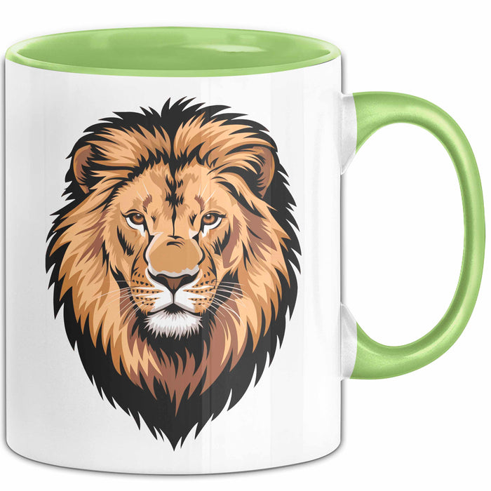 Löwe Sternzeichen Löwe Tasse Geschenk Lustige Geschenkidee Spruch Grün Trendation