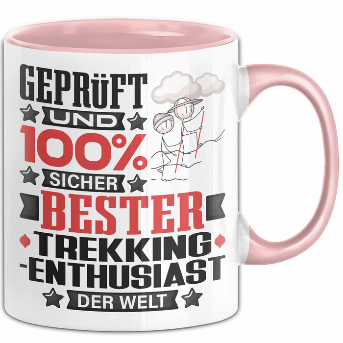 Trekking-Enthusiast Geschenk Lustiger Spruch für Trekking-Enthusiast Geschenkidee Bester Trekking-Enthusiast Der Welt Rosa Trendation