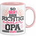 Opa Tasse Geschenk So Sieht Einr Richtig Cooler Opa Aus Geschenkdiee Großvater Becher Rosa Trendation