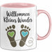 Baby Geburt Neue Eltern Tasse Geschenk Lustige Geschenkidee Spruch Willkommen Kleines Wunder Rosa Trendation