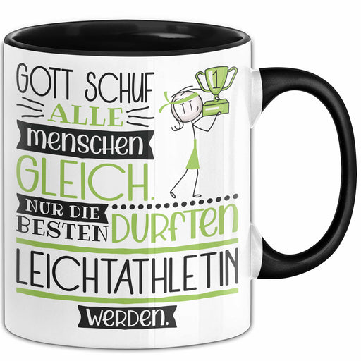 Leichtathletin Geschenk Becher Tasse Gott Schuf Alle Menschen Gleich Nur Die Besten Durfeten Leichtathletin Werden Geschenkidee Lustig Trendation