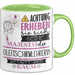 Gleitschirmlehrerin Tasse Geschenk Lustiger Spruch Bitte Erheben Sie Sich Seine Majestät Die Gleitschirmlehrerin Betritt Den Raum Grün Trendation