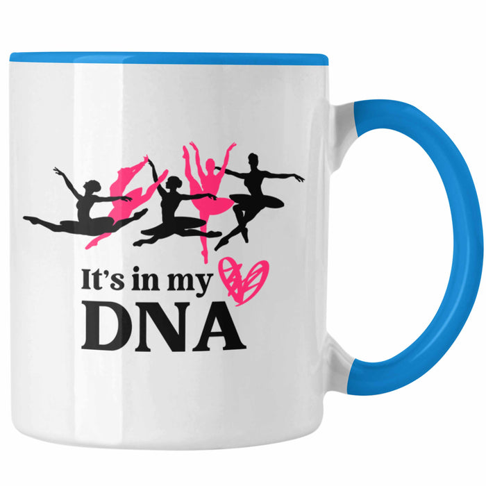 Trendation - Ballett Ballerina Tänzerin Tasse Mädchen Geschenk Frauen Tanzen Geschenkidee Kaffeetasse Blau Trendation
