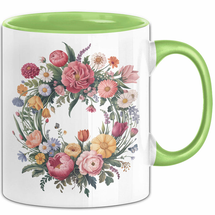 Florist Tasse Geschenkidee für Blumenliebhaber Spruch Grün Trendation