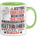 Kletterlehrer Geschenk Tasse Lustiger Spruch Erheben Sie Sich Der Kletterlehrer Betritt den Raum Grün Trendation