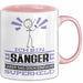 Sänger Geschenk Tasse Ich Bin Sänger Aber Sag Doch Einfach Superheld Lustige Geschenkdiee für Sänger Kaffee-Becher Rosa Trendation
