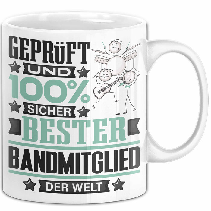 Bandmitglied Geschenk Lustiger Spruch für Bandmitglied Geschenkidee Bester Bandmitglied Der Welt Weiß Trendation